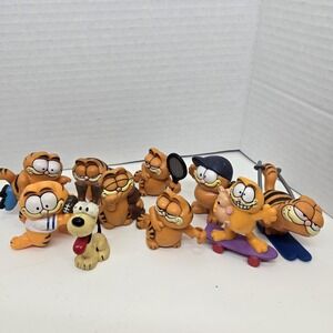 Lot of 10 Vintage 1978-1981 Garfield PVC Figures Prod Of  Hong‎ Kong & China 2"